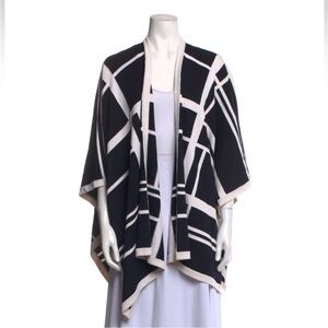 St. John Black / White Shawl